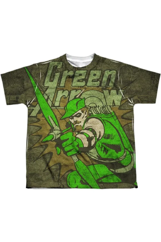 Men's Shirts with Lace-Up HemlinesDC Comics Take Aim Short Sleeve Youth Poly Crew Tee / T-Shirt Men's Shirts with Lace-Up HemlinesDC Comics Take Aim Short Sleeve Youth Poly Crew Tee / T-Shirt