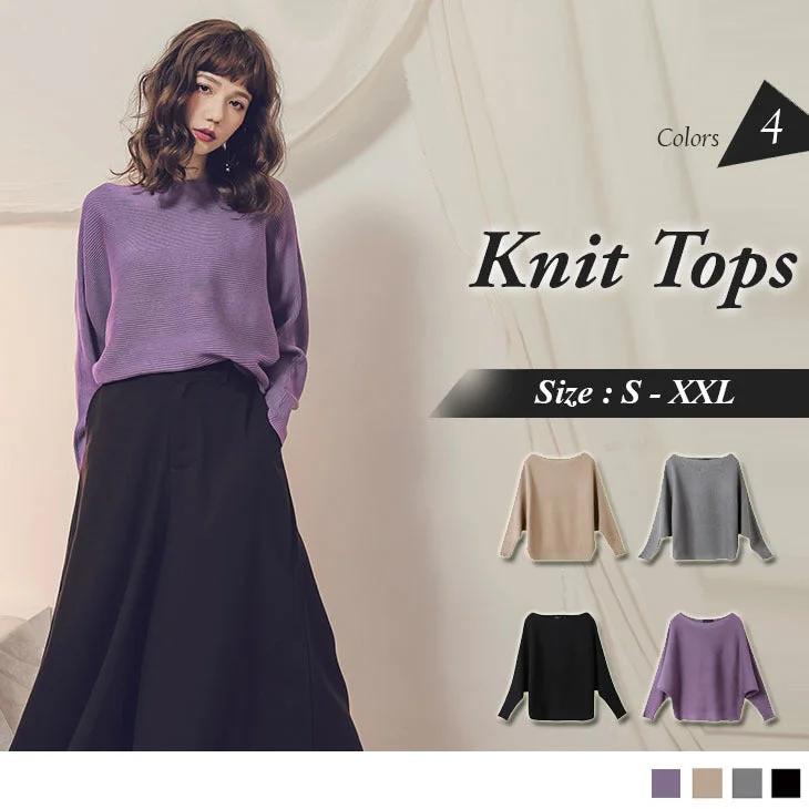 Men's Sweaters with Unique and Custom DesignsBATWINGS SLEEVE DROP SHOULDER KNIT TOPS Men's Sweaters with Unique and Custom DesignsBATWINGS SLEEVE DROP SHOULDER KNIT TOPS