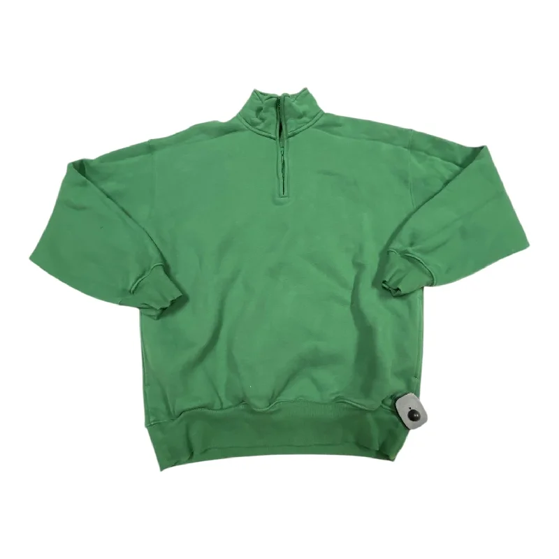 Men's Hoodies with Reinforced HemsAthletic Sweatshirt Collar By TNA In Green, Size:S Men's Hoodies with Reinforced HemsAthletic Sweatshirt Collar By TNA In Green, Size:S