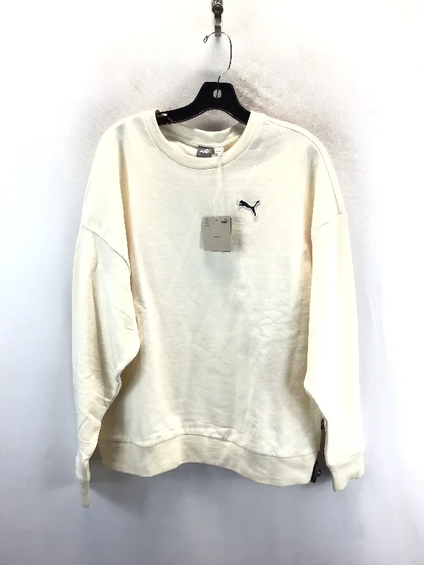 Men's Hoodies for TravelSweatshirt Crewneck By Puma In Cream, Size: L