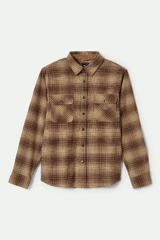 Men's Crew Neck T-Shirts for Everyday WearBuilders Bowery Stretch Water Resistant L/S Flannel - Pine Needle/Sunbaked Men's Crew Neck T-Shirts for Everyday WearBuilders Bowery Stretch Water Resistant L/S Flannel - Pine Needle/Sunbaked