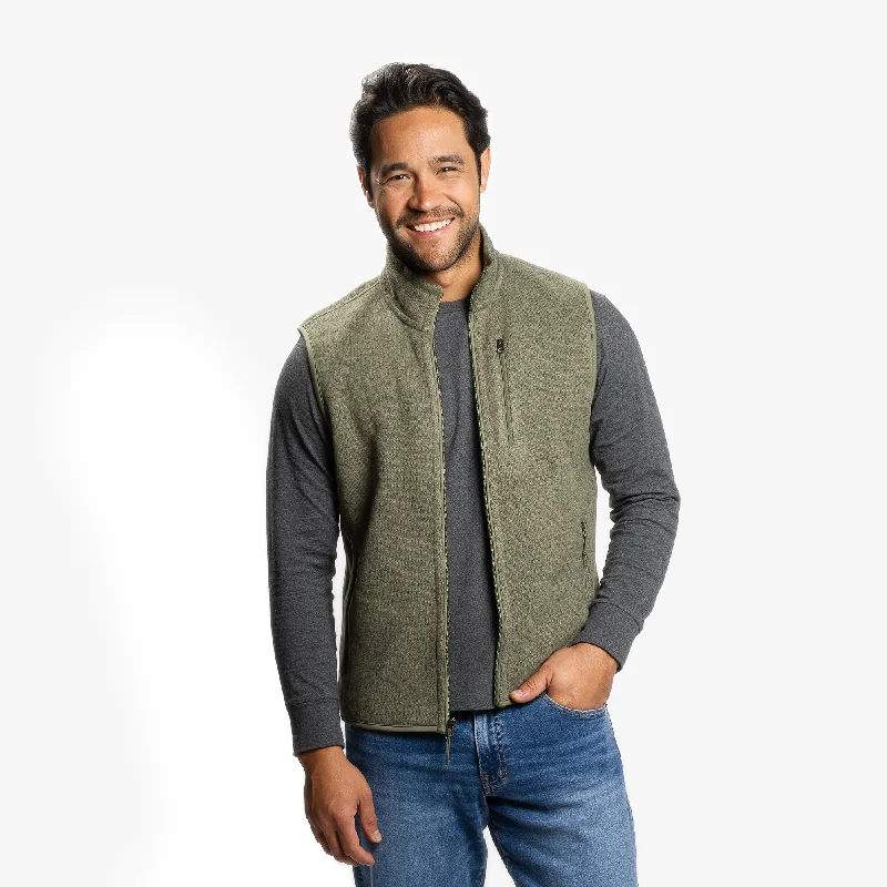 Lightweight Men's WindbreakersPolartec Fleece Vest - Olive