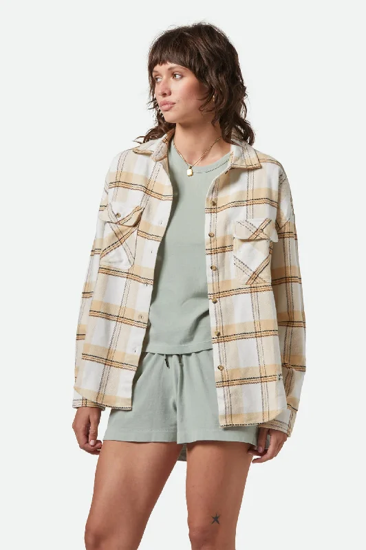 Men's Bamboo Fiber Shirts for Softness and BreathabilityBowery Women's Classic L/S Flannel - Off White/Semolina/Washed Copper Plaid Men's Bamboo Fiber Shirts for Softness and BreathabilityBowery Women's Classic L/S Flannel - Off White/Semolina/Washed Copper Plaid