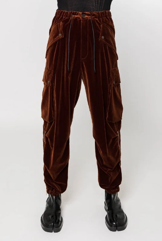 Men's Coats with Patchwork DesignsDries Van Noten Pentrig Velvet Pants
