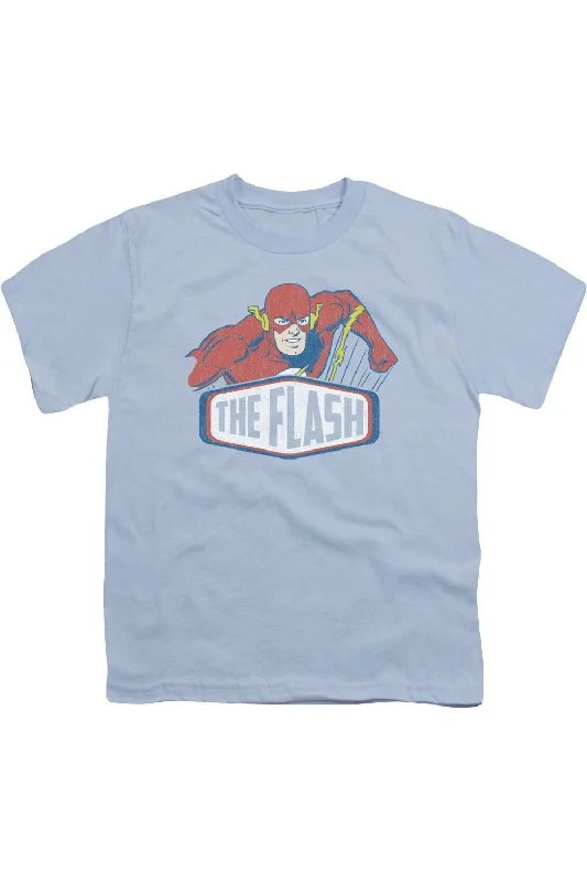 Solid-Colored Men's ShirtsDC Comics Flash Flash Sign Short Sleeve Youth Tee / T-Shirt Solid-Colored Men's ShirtsDC Comics Flash Flash Sign Short Sleeve Youth Tee / T-Shirt