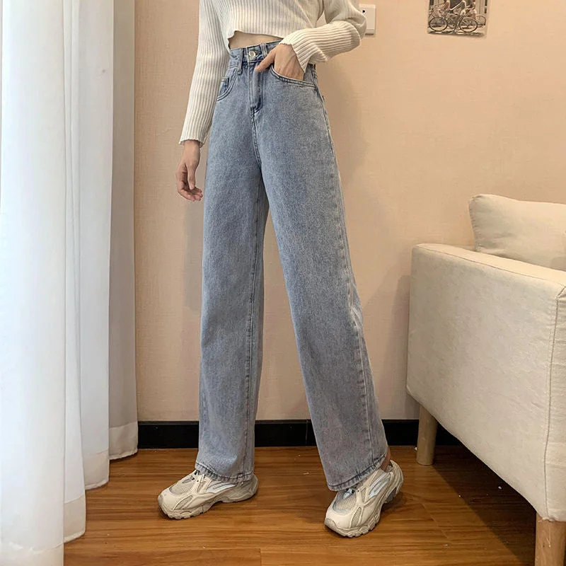 Men's Jeans with Embroidered LogosKittenAlarm - High Waist Straight Stretch Loose Jeans Pants Men's Jeans with Embroidered LogosKittenAlarm - High Waist Straight Stretch Loose Jeans Pants