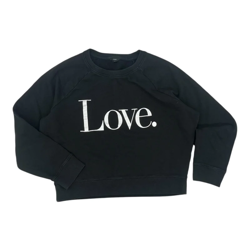 Men's Hoodies with Heavy-Duty ZippersSweatshirt Crewneck By J. Crew In Black, Size:L
