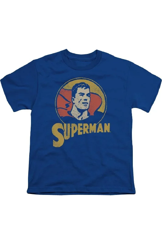 Men's Dressy Shirts for Formal EventsDC Comics Super Circle Short Sleeve Youth Tee / T-Shirt Men's Dressy Shirts for Formal EventsDC Comics Super Circle Short Sleeve Youth Tee / T-Shirt