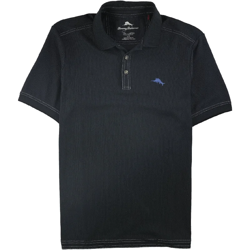 Men's Short-Sleeved ShirtsTommy Bahama Mens Emfielder Rugby Polo Shirt, Black, Medium Men's Short-Sleeved ShirtsTommy Bahama Mens Emfielder Rugby Polo Shirt, Black, Medium