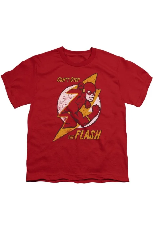 Men's Shirts with Contrast CollarsDC Comics Flash Flash Bolt Short Sleeve Youth Tee / T-Shirt Men's Shirts with Contrast CollarsDC Comics Flash Flash Bolt Short Sleeve Youth Tee / T-Shirt
