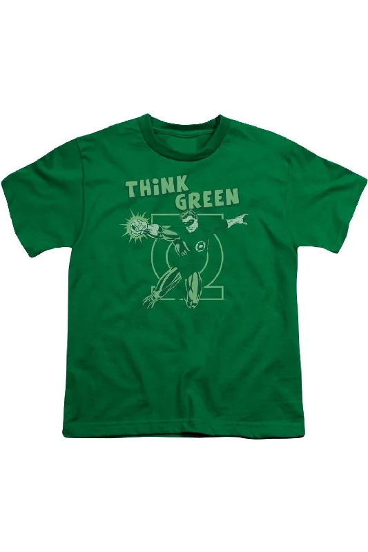 Men's Flowy Shirts for a Relaxed LookDC Comics Think Green Short Sleeve Youth Tee / T-Shirt Men's Flowy Shirts for a Relaxed LookDC Comics Think Green Short Sleeve Youth Tee / T-Shirt