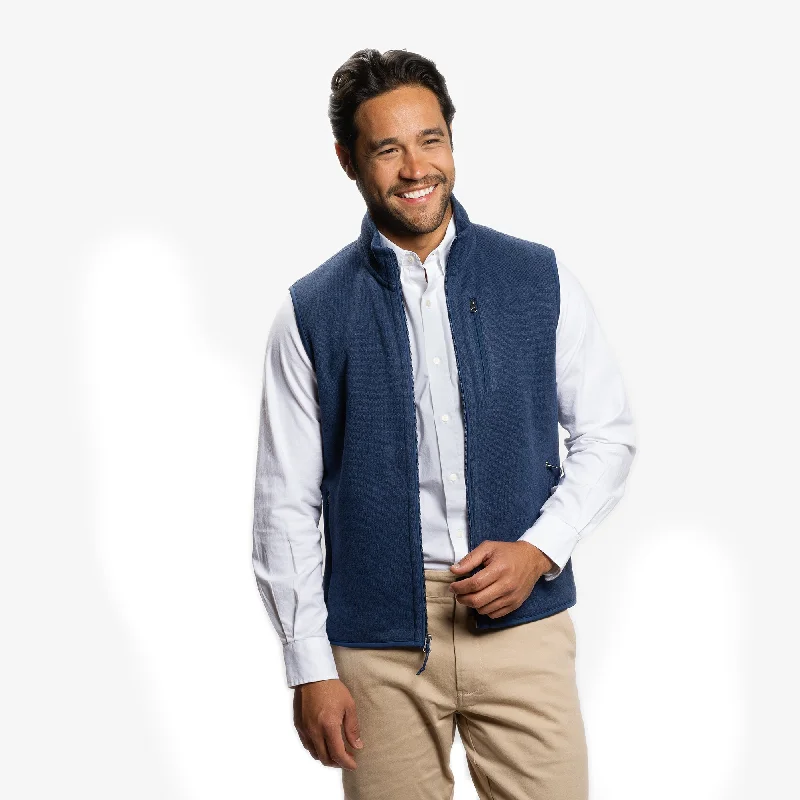 Practical Men's RaincoatsPolartec Fleece Vest - Navy