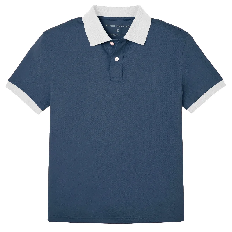 Men's Shirts with Checkered PatternsJames Polo Shirt - Original Navy Tipped