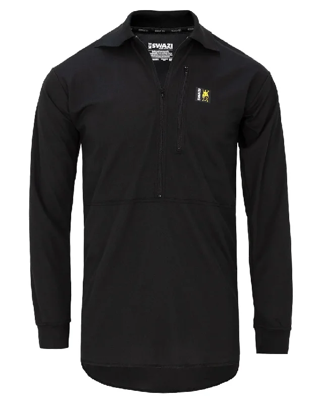 Men's Shirts with Abstract DesignsSwazi Mens Climb Max Long Sleeve Polo Shirt
