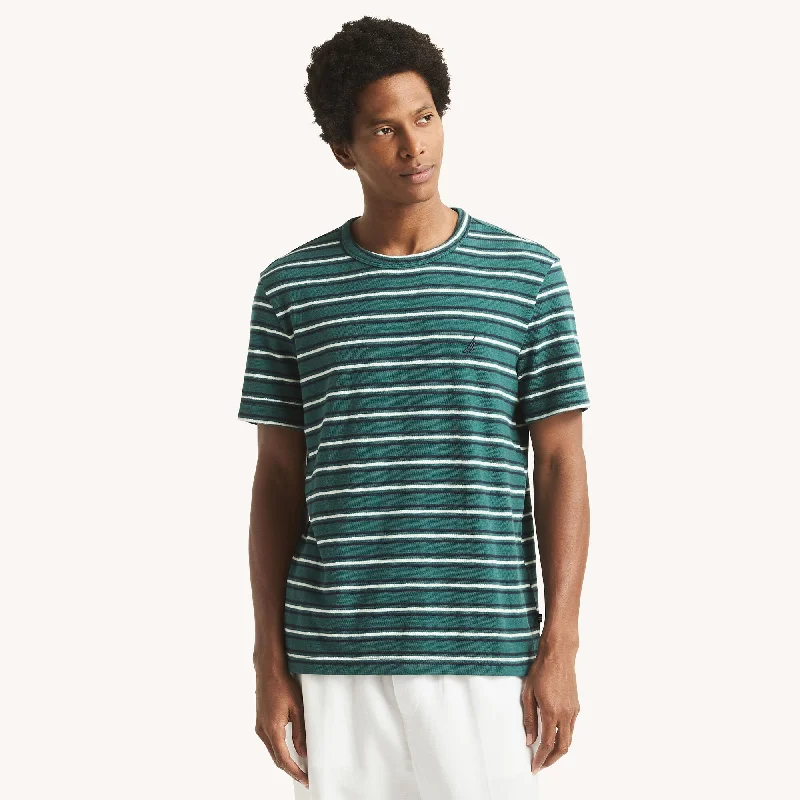 Men's Unique and Designer TopsNautica Mens Striped Crewneck T-Shirt