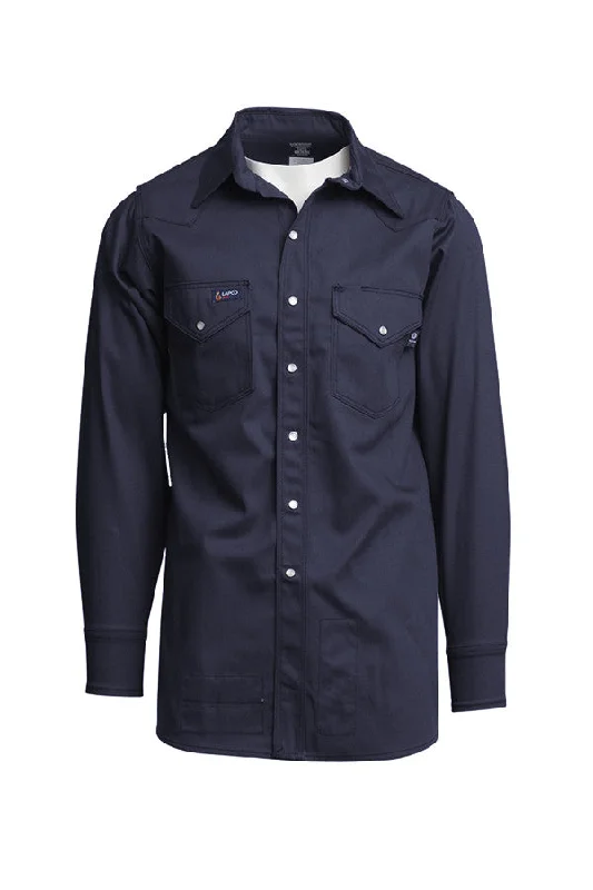 Comfortable Men's Flannel ShirtsFR Western Shirt | 7oz. 100% Cotton | Navy