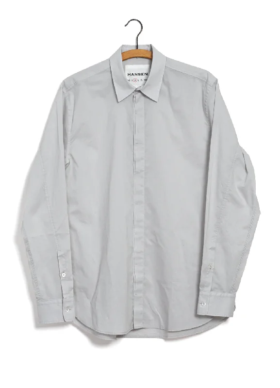Men's Tennis Shirts for Court ComfortMATTHEUS 29-43-5 | Concealed Placket Shirt | Pale Grey Men's Tennis Shirts for Court ComfortMATTHEUS 29-43-5 | Concealed Placket Shirt | Pale Grey