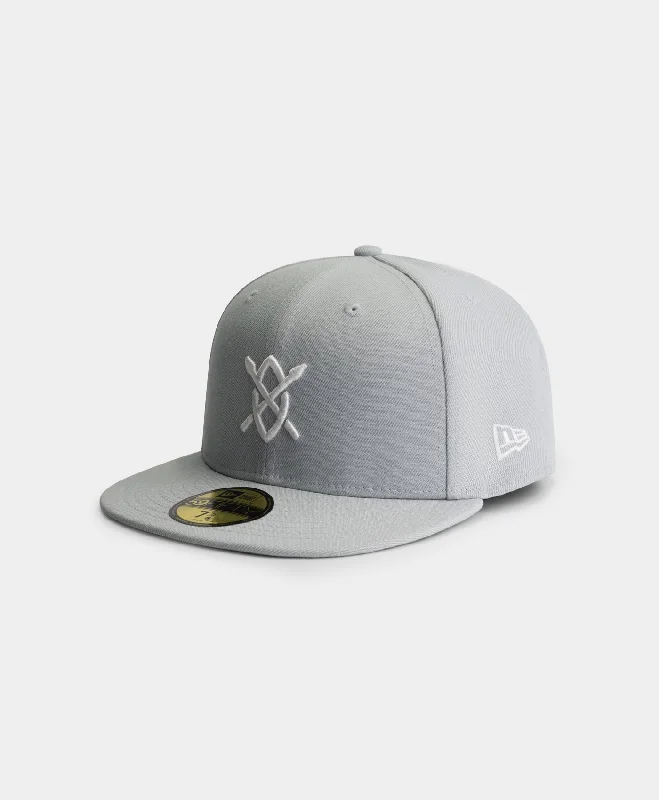Gentlemen's Fedora HatsSnow Grey Daily Paper x New Era 59FIFTY Fitted Cap