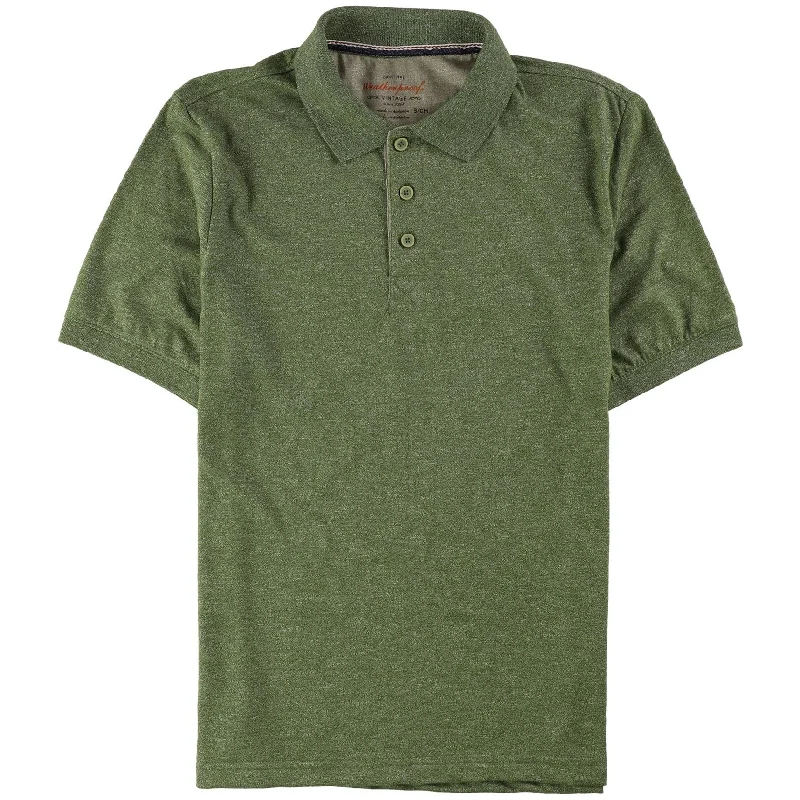 Men's Shirts with Short PlacketsWeatherproof Mens Ss Melange Rugby Polo Shirt
