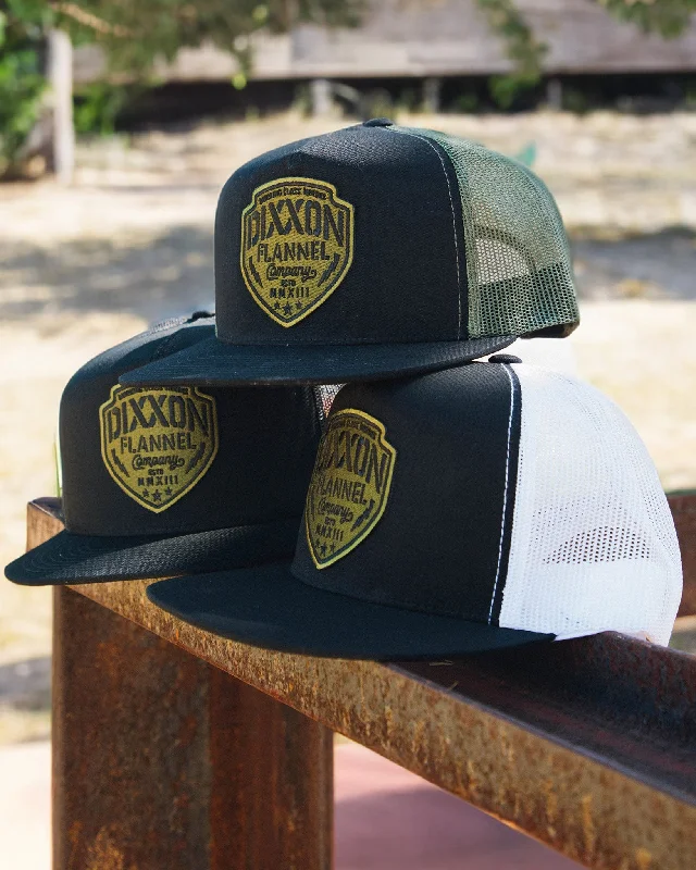 Youth Snapback HatsThundershock Flat Bill Trucker Snapback - O.D. Green & Black