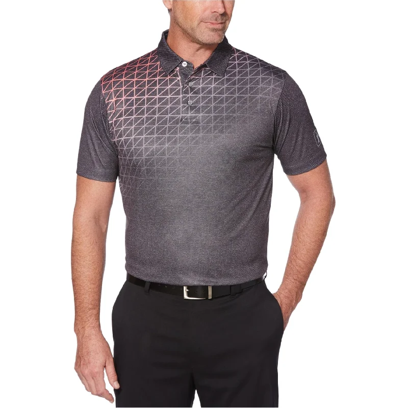 Men's Shirts with Lace-Up HemlinesPGA Tour Mens Gradient Tech Rugby Polo Shirt, Grey, Small Men's Shirts with Lace-Up HemlinesPGA Tour Mens Gradient Tech Rugby Polo Shirt, Grey, Small