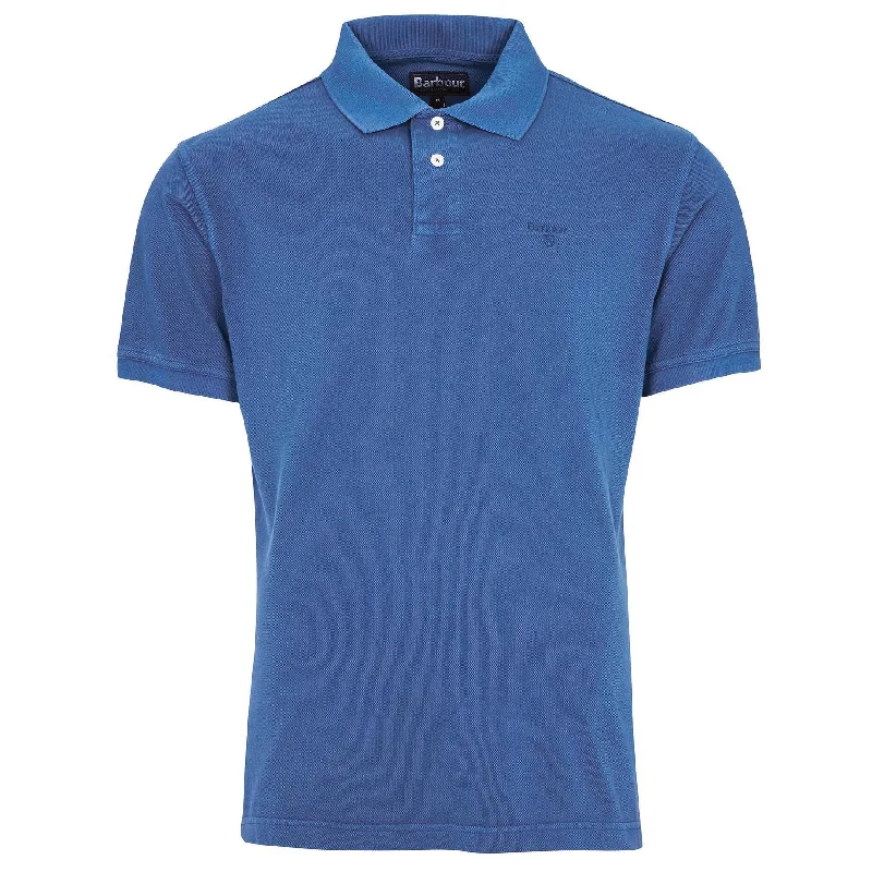 Stylish Men's HenleysBarbour Men's Washed-Out Sports Polo Shirt in Marine Blue