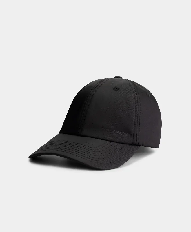 Girls' Straw HatsBlack Logo Nylon Cap