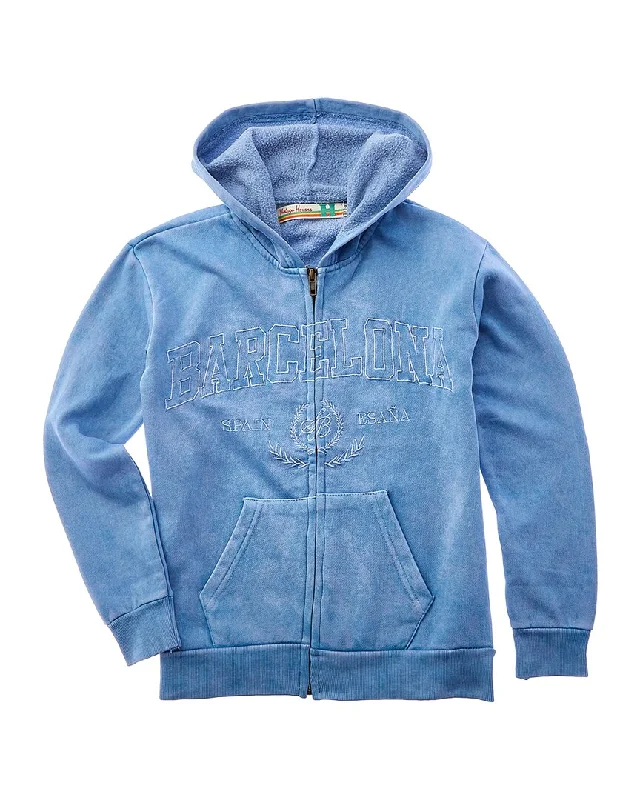 Men's Hoodies with Hidden ZippersVintage Havana Barcelona  Hoody