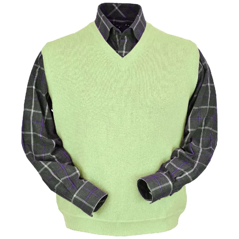 Striped Men's SweatersBaby Alpaca 'Links Stitch' V-Neck Sweater Vest in Lime by Peru Unlimited Striped Men's SweatersBaby Alpaca 'Links Stitch' V-Neck Sweater Vest in Lime by Peru Unlimited