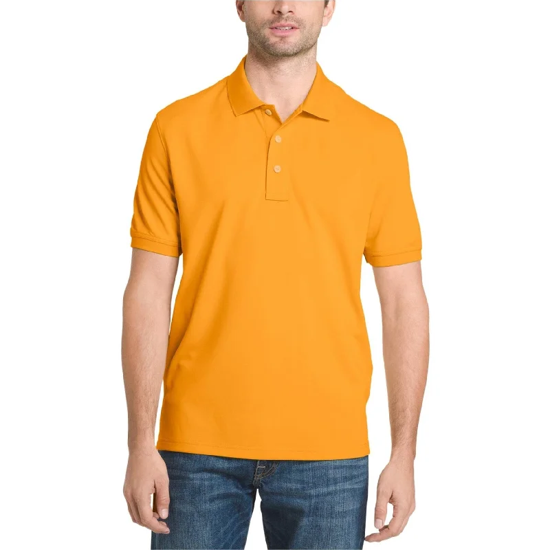 Men's Sleeveless TopsG.H. Bass & Co. Mens Pique Performance Rugby Polo Shirt, Orange, Small Men's Sleeveless TopsG.H. Bass & Co. Mens Pique Performance Rugby Polo Shirt, Orange, Small