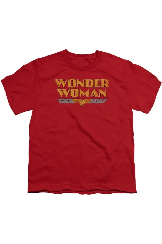 Men's Shirts with Button-Down CollarsDC Comics Wonder Woman Logo Short Sleeve Youth Tee / T-Shirt Men's Shirts with Button-Down CollarsDC Comics Wonder Woman Logo Short Sleeve Youth Tee / T-Shirt