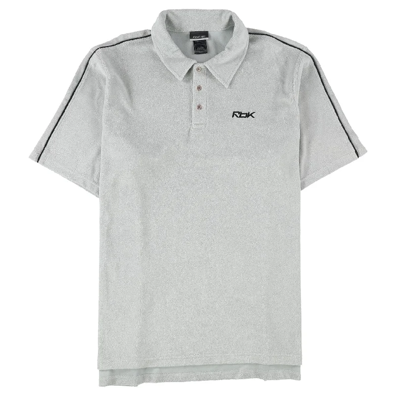 Men's Shirts with Snap ButtonsReebok Mens Terry Cloth Rugby Polo Shirt, Grey, X-Large Men's Shirts with Snap ButtonsReebok Mens Terry Cloth Rugby Polo Shirt, Grey, X-Large