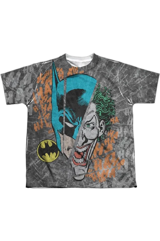 Men's Shirts for CampingDC Comics Broken Visage Short Sleeve Youth Poly Crew Tee / T-Shirt Men's Shirts for CampingDC Comics Broken Visage Short Sleeve Youth Poly Crew Tee / T-Shirt