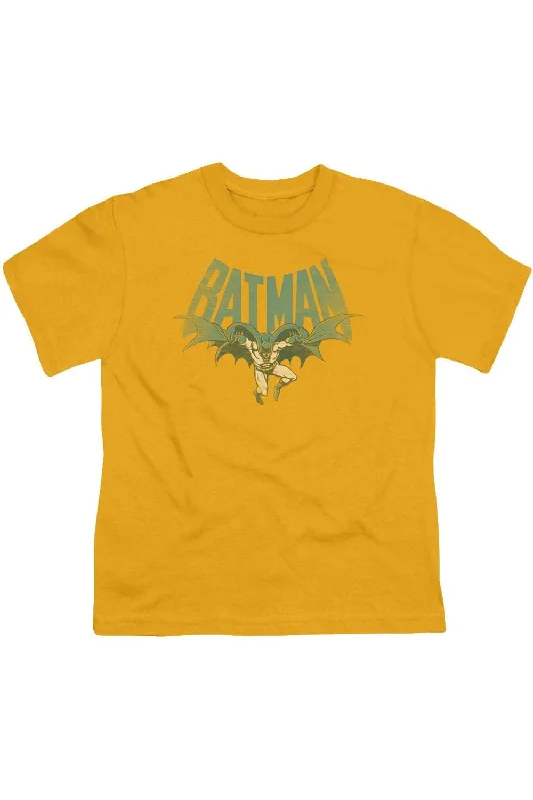 Men's Shirts with Double-Breasted DesignsDC Comics Flying Bat Short Sleeve Youth Tee / T-Shirt Men's Shirts with Double-Breasted DesignsDC Comics Flying Bat Short Sleeve Youth Tee / T-Shirt