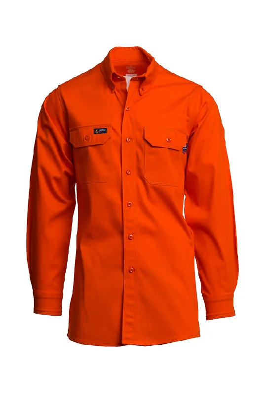 Men's Performance Fabric Shirts for All-Day ComfortFR Uniform Shirt | 7oz. 100% Cotton | Orange Men's Performance Fabric Shirts for All-Day ComfortFR Uniform Shirt | 7oz. 100% Cotton | Orange
