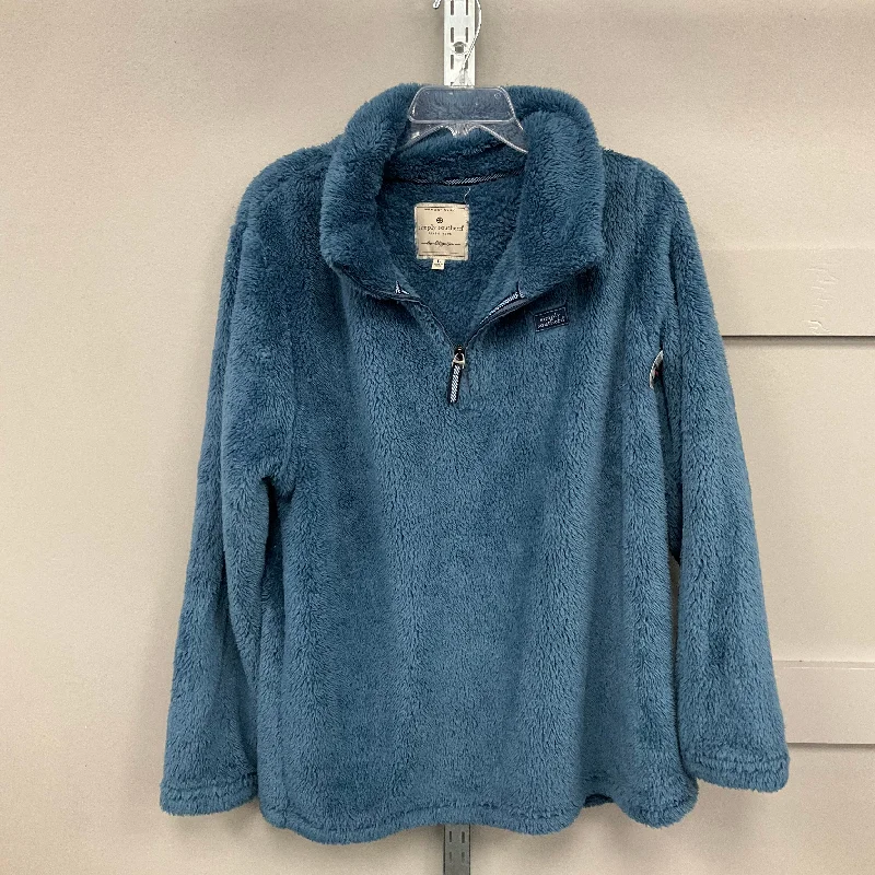 Men's Hoodies for Big and TallSweatshirt Collar By Simply Southern In Blue, Size: L