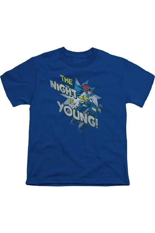 Casual Men's T-ShirtsDC Comics The Night Is Young Short Sleeve Youth Tee / T-Shirt