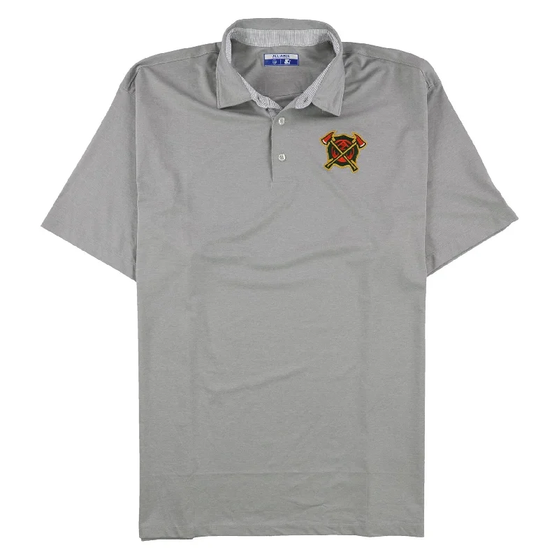 Solid-Colored Men's ShirtsStarter Mens Arizona Hotshots Logo Rugby Polo Shirt