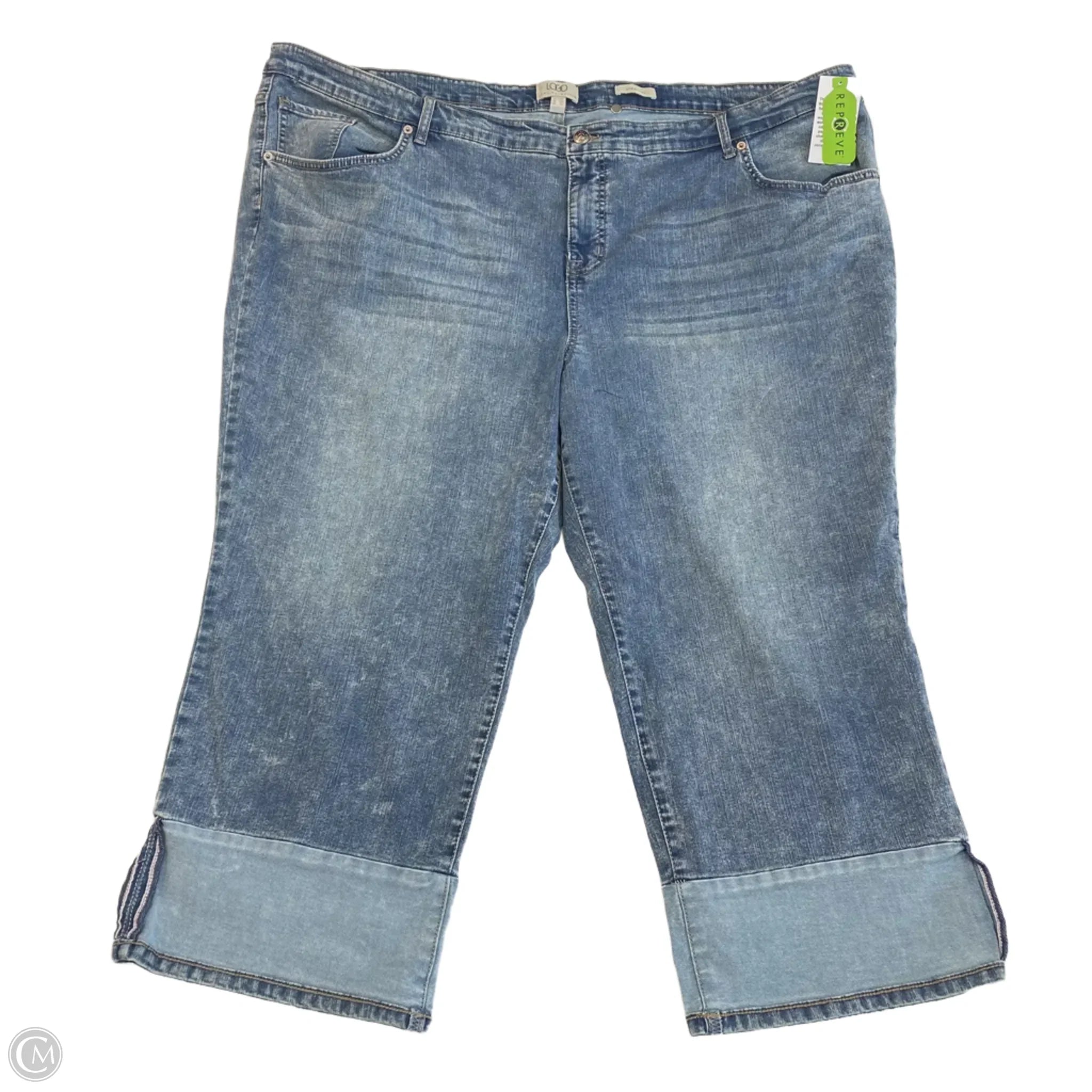 Oversized Relaxed-Fit Men's JeansJeans Straight By Logo In Blue Denim, Size: 14p