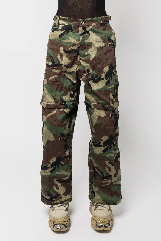 Stylish Men's Biker JacketsVetements Metalized Wrinkled Cargo Pants