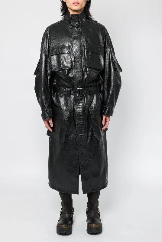 Men's Coats with Water-Repellent FabricLu'u Dan Cargo Trench