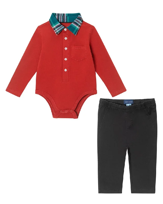 Men's Shirts with Chest PocketsAndy & Evan Holiday Polo Shirtzie