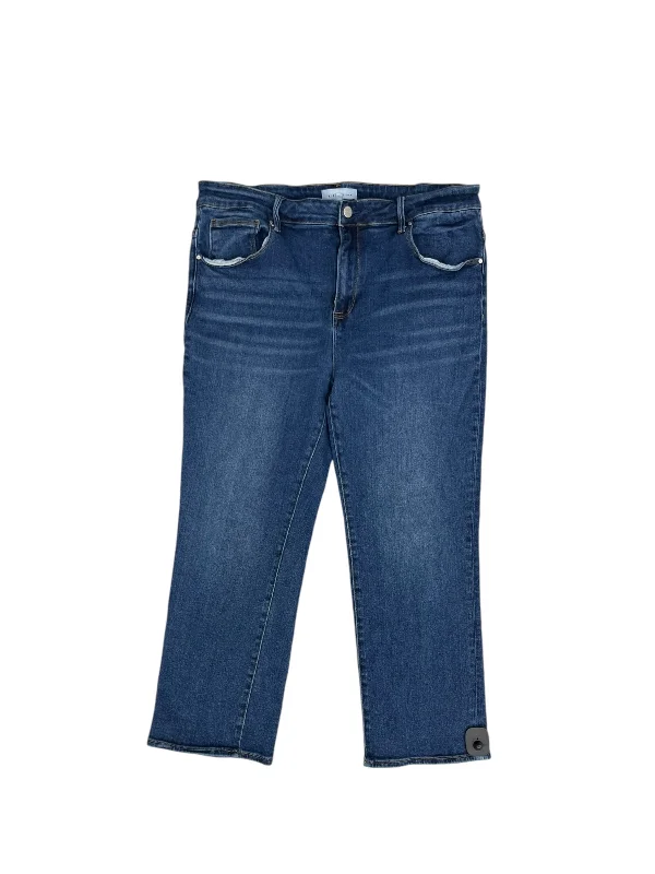 Hipster Skinny Men's JeansJeans Boot Cut By Risen In Blue Denim, Size: 2x