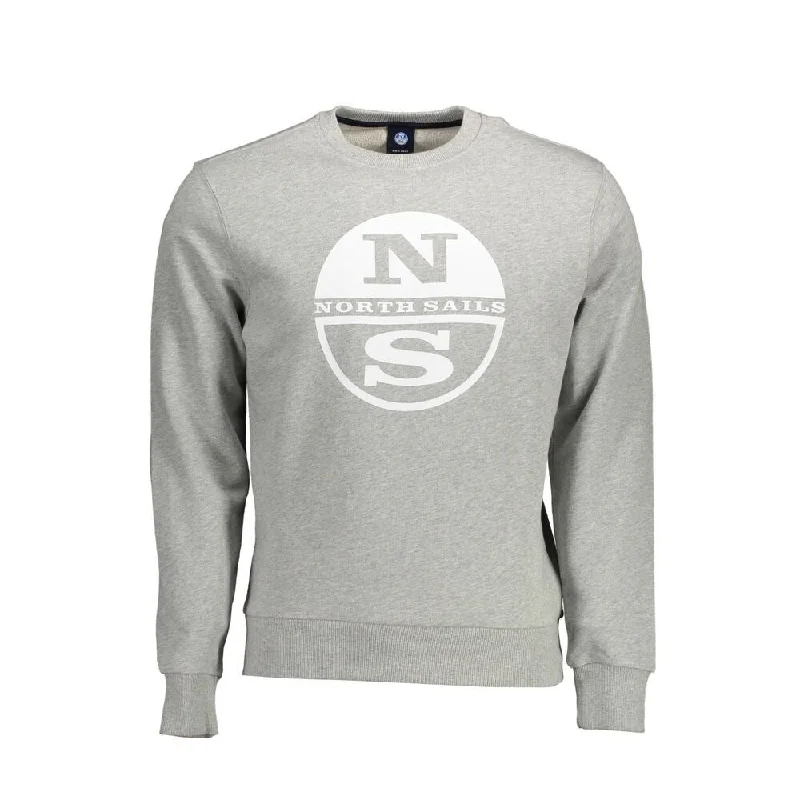 Men's Sweaters with Pleated DesignsNorth Sails Gray Cotton Men Men's Sweater