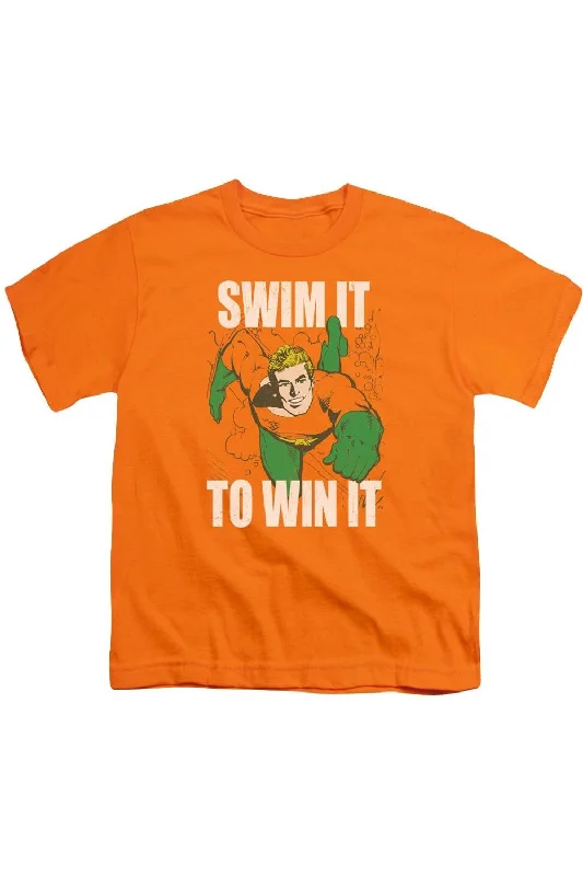 Men's Shirts with Hidden PocketsDC Comics Swim It Short Sleeve Youth Tee / T-Shirt