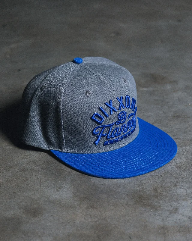 Warm Winter BeaniesRoyal Blue Pastime Flat Bill Snapback - Gray