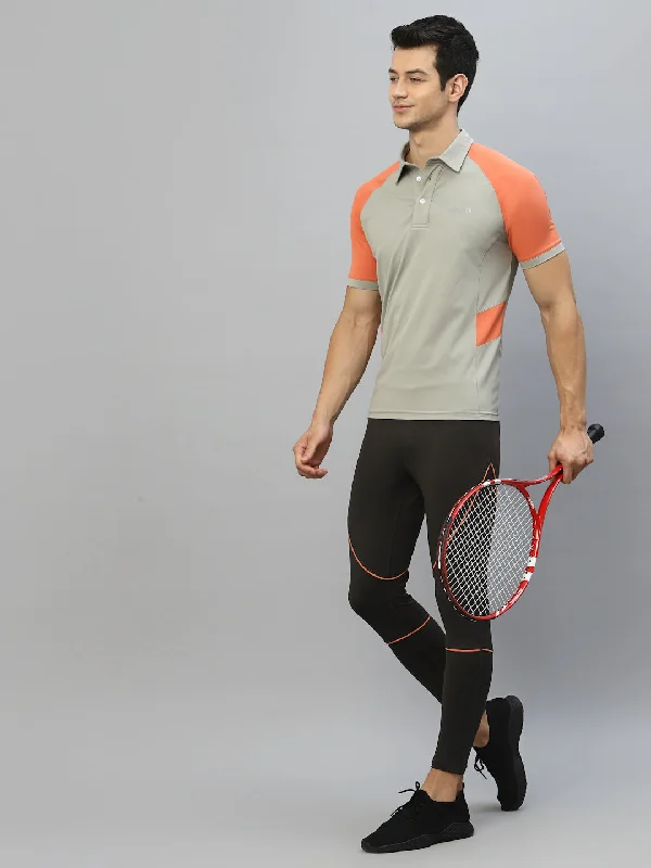 Men's Shirts with Antimicrobial TreatmentJUMP USA Men Polo Collar Sports  T-Shirt