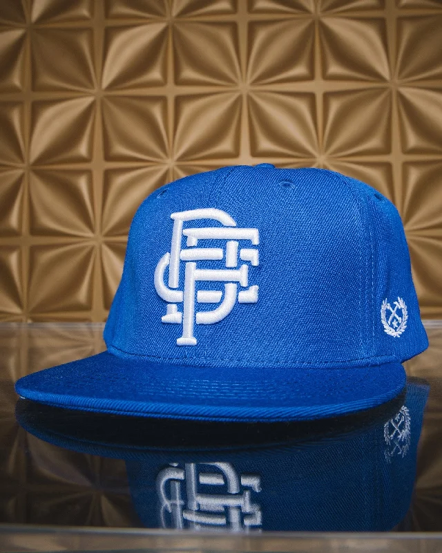 Funky Snapback HatsBadge Flat Bill Snapback - Blue