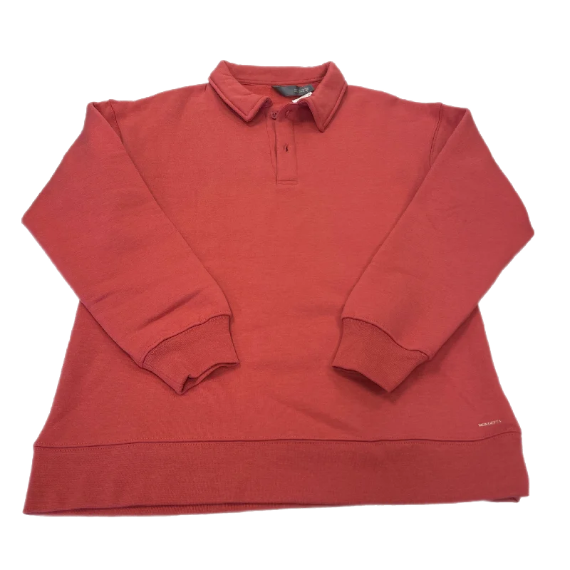 Men's Hoodies with Button-Down PocketsSweatshirt Collar By Mondetta In Red, Size: S