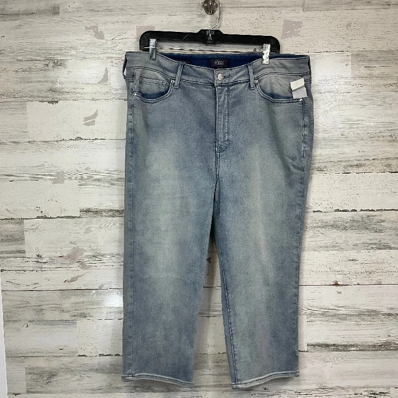Cool Distressed Men's JeansJeans Straight By Not Your Daughters Jeans In Blue Denim, Size: 16w